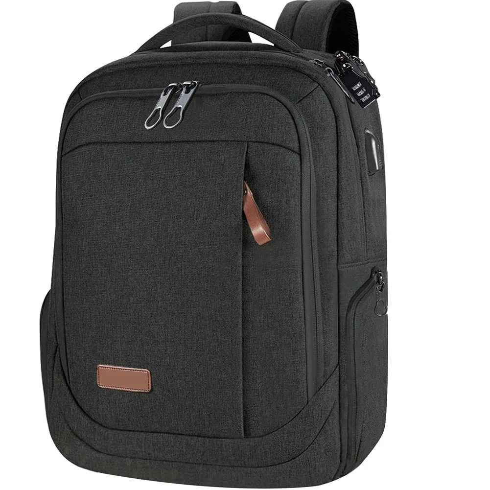 Mochila Laptop Grande Mochila De Computador Se Encaixa até 17.3 Polegada Laptop com Porta De Carregamento USB Repelente De Água Escola De Viagem Backpac