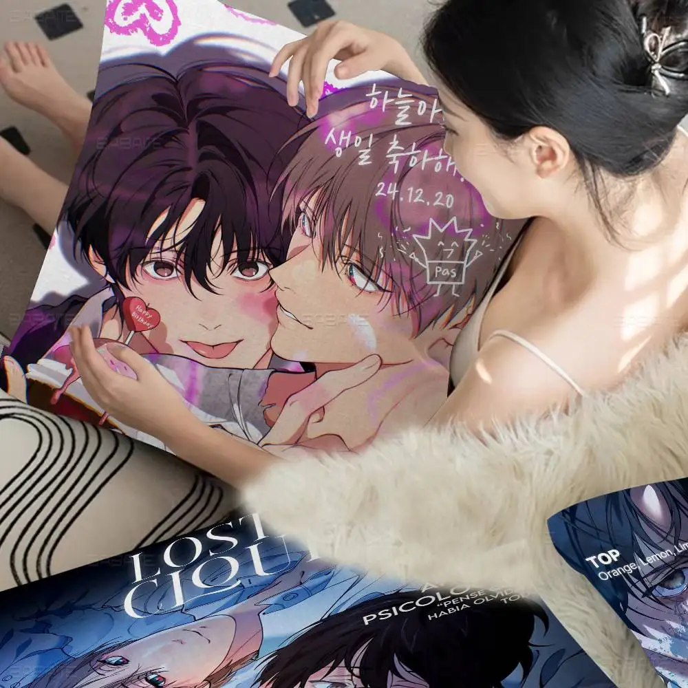 Anime Lost In The Cloud Cushion Cover Inches Farmhouse Decor Home Throw Pillow Covers for Couch Decorations
