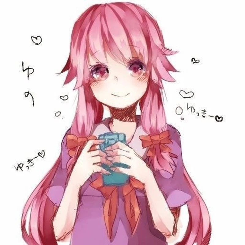 Anime Future Diary heroína modelado pelo largo y liso Gasai Yuno personaje peluca escenario danza actuación ropa partido tocado