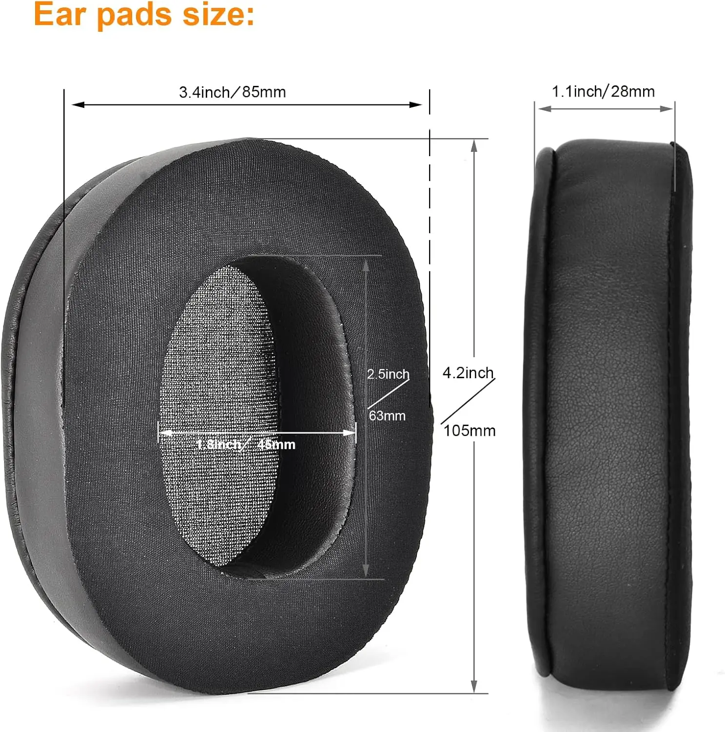 ATH M50X M50X Almohadillas de gel refrescante más gruesas Almohadillas de repuesto para los oídos compatibles con ATH M50X M40X / M50XBT / HyperX Cloud