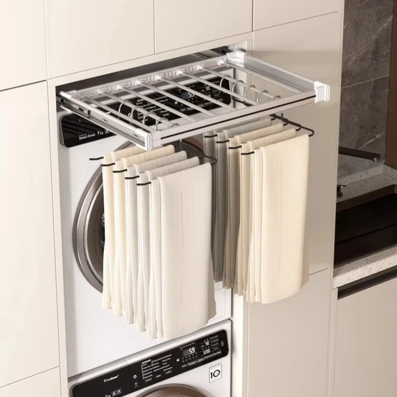 

Invisible Drying Rack Wardrobe Built-in Pulling Basket, Drawer Rail Storage Artifact