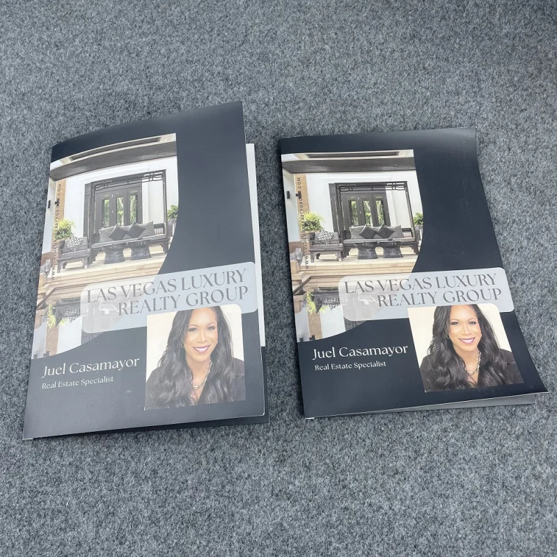 

custom 100pcs printing A4 Wholesale printing File presentation with business card insert