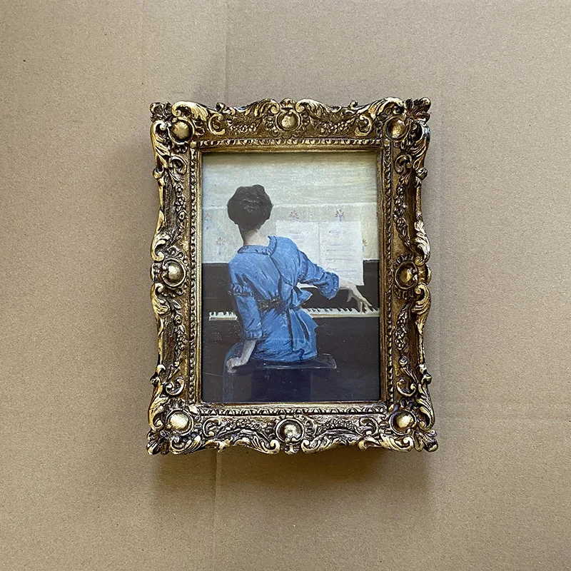 

Mutihome 2026 French Vintage Resin Frame Wall Hanging Creative Decor For Living Room Decoration Photo Frame Picture Frames