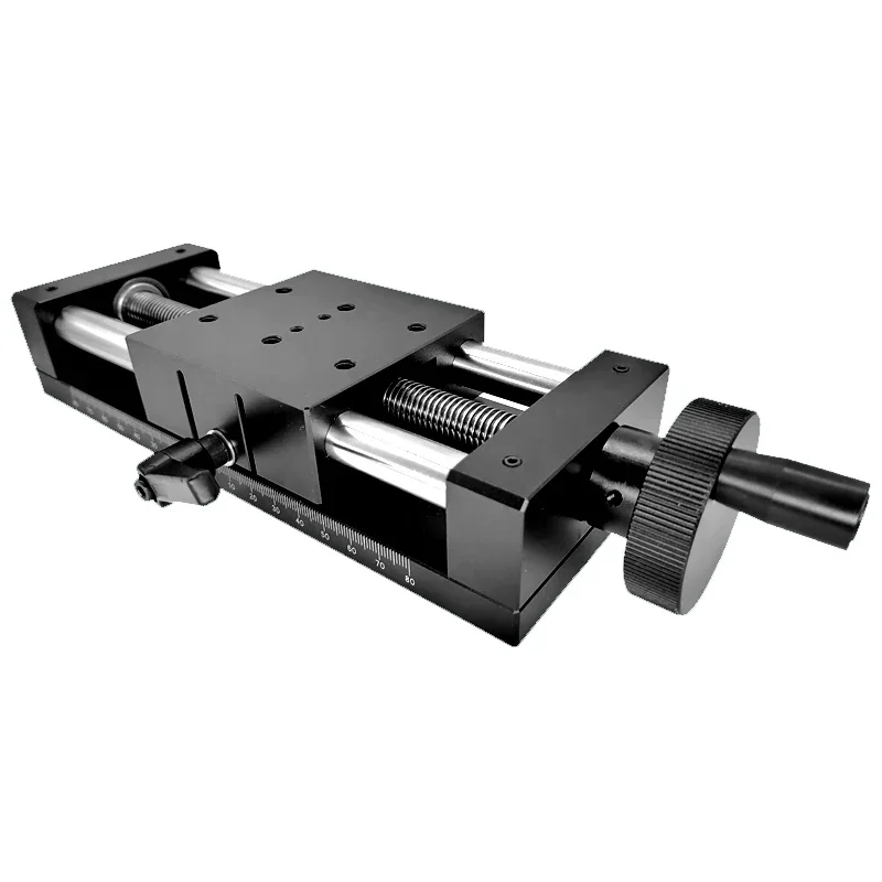 

X-axis trapezoidal screw feed manual component Z-axis hand crank screw slide table lifting belt scale can be self-locking
