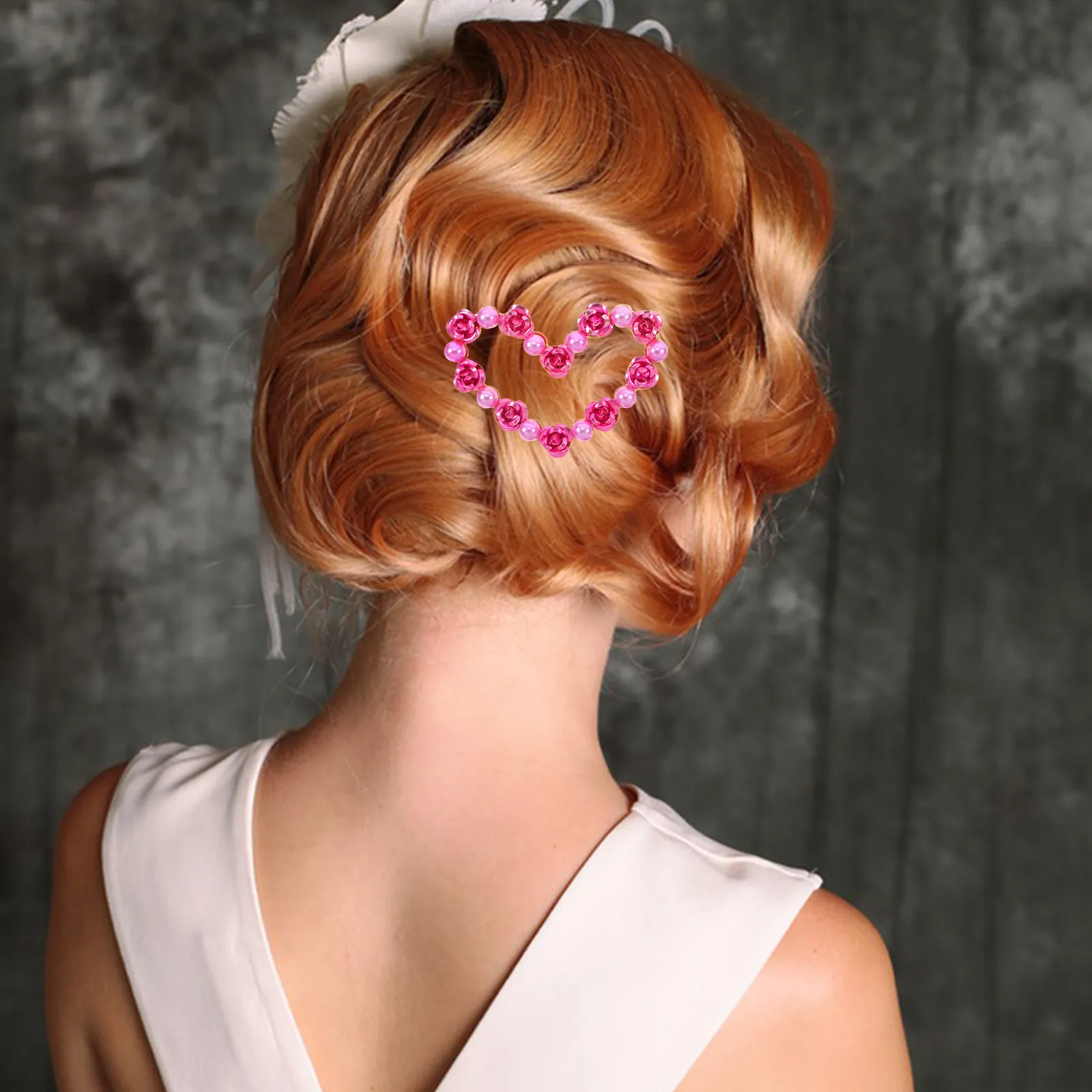 Elegant Rhinestone Heart Hair Clip Barrette for Women Small Lightweight Hollow Design Secure Grip Sparkling Hairpin for Daily