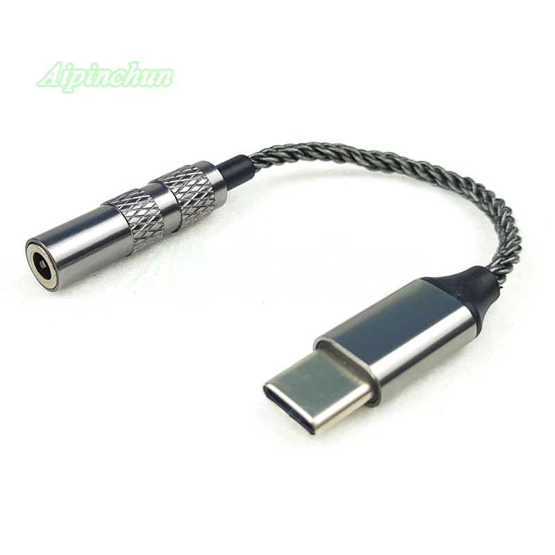 Переходник с USB Type C на 3,5 мм для наушников, посеребренный аудиокабель AUX для наушников, преобразователь для Huawei P30 pro, Xiaomi Mi 9, 8, se