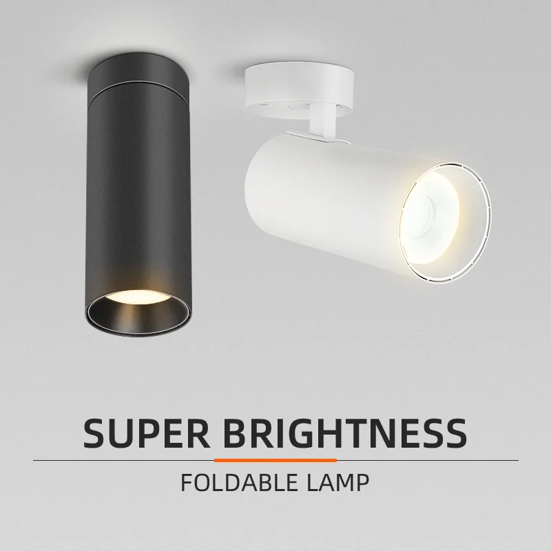 Super Bright Led Foldable Spotlights 40W Aluminum 360° Adjustable Ceiling spots Down Light For Mall Kitchen Living Room