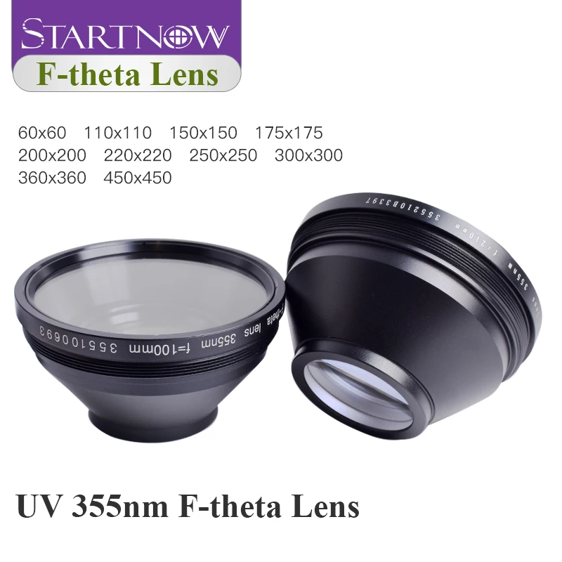 Startnow UV Laser Field Lens 355nm M85 Thread Galvo System110X110 Fl160 F-theta Scan Lens 250X250 For Laser Marking Machine Part