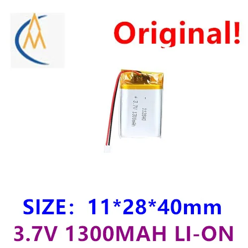1300MAH Polymer Battery 112840 Capacity Meter Smart Watch Shaver Sound Pickup Beauty Eye Recording 1.25 Heads 3.7V