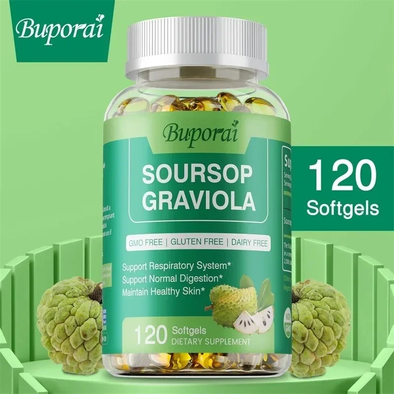 Soursop Graviola Capsules - Cell Support & Regeneration, Immune Boost, Relax, Liver and Sleep