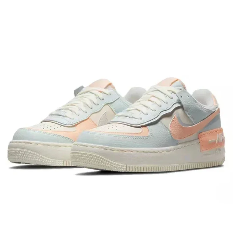 Nike Air Force 1 Low Classic AF1 SHADOW Skateboarding Shoes for Women Light blue pink