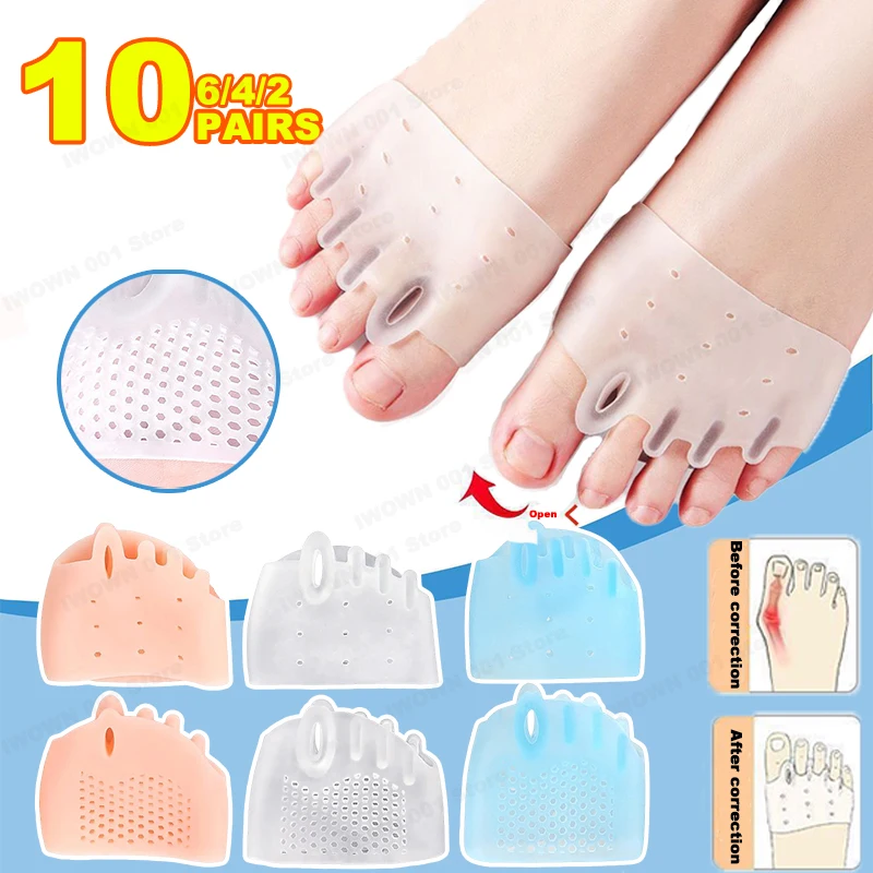 سيليكون فاصل أصابع القدم أروح مصحح الورم تقويم العظام حامي لتخفيف الآلام تخفيف الأمامية وسادة أدوات العناية بالقدم #1