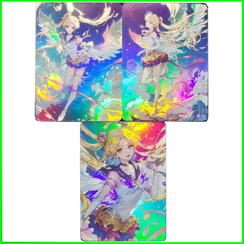 

Anime Characters DIY Collectible Cards Tsukino Usagi Manticore Suma Laser Flash Card Boy Game Toys Christmas Birthday Presents