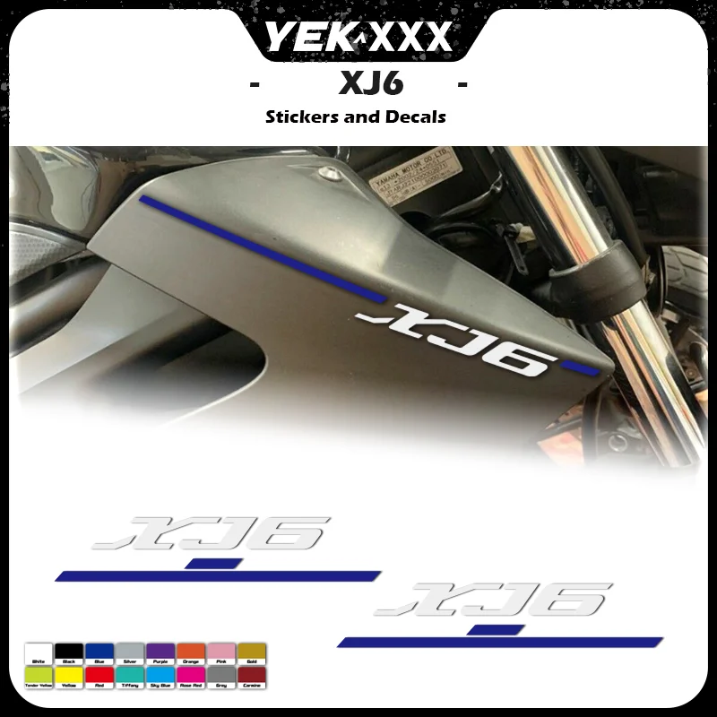 

Motorcycle Full Car Stickers Custom Stickers Decals Custom Color 2 X New 125mm*17mm For YAMAHA XJ6 XJ-6