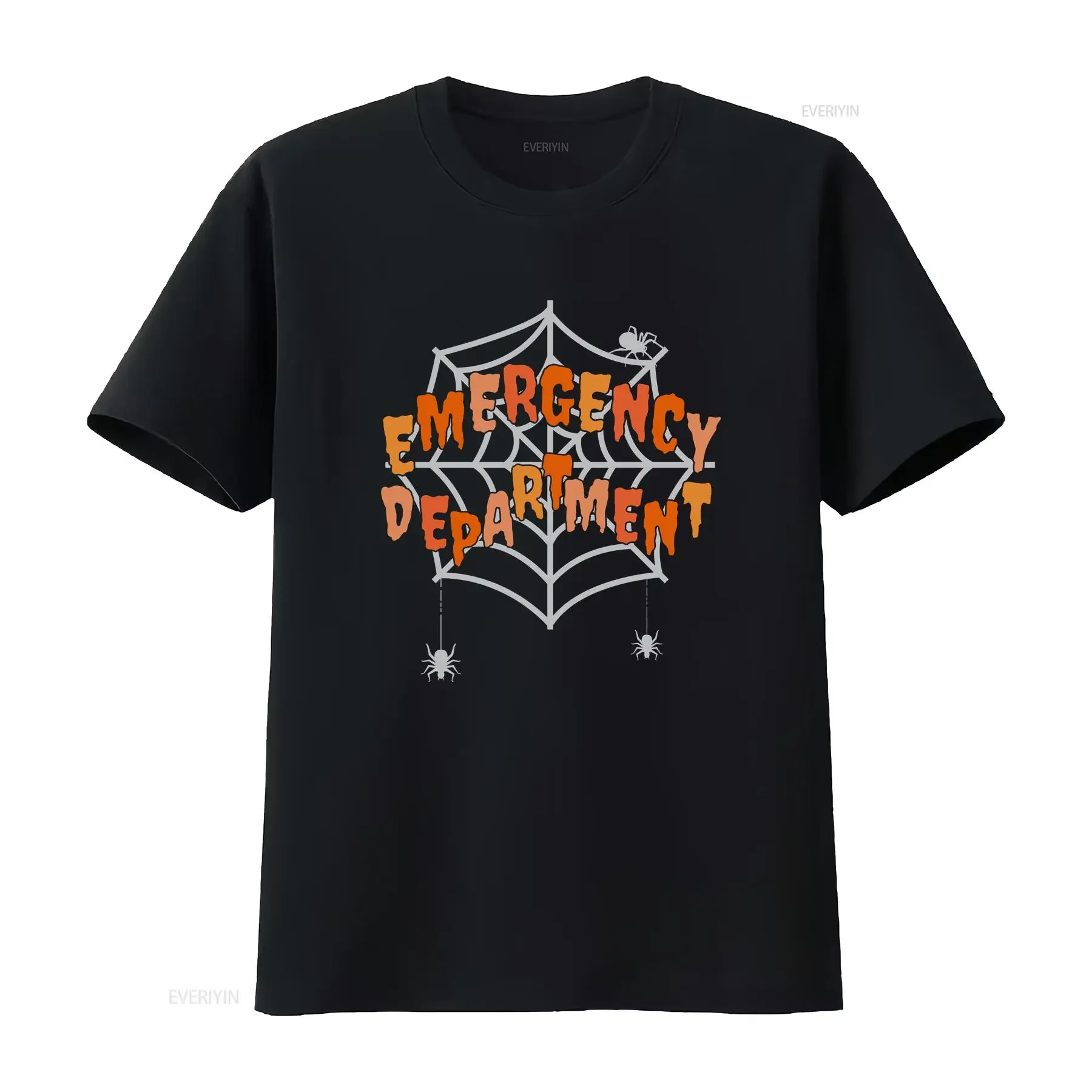 Halloween ER T Shirt Emergency DepartmenT Rn Nurse Present Crew Top vintage Washed Slightly Stretched Breathable Comfortable
