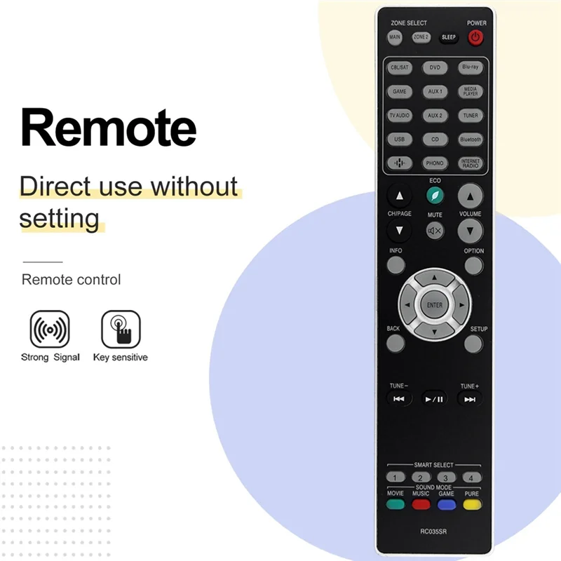 ABMF-เปลี่ยน RC035SR รีโมทคอนโทรล Formarantz สเตอริโอ AV Receiver SR6012 SR6014 SR5014 SR5013 NR1510 NR1609 NR1710