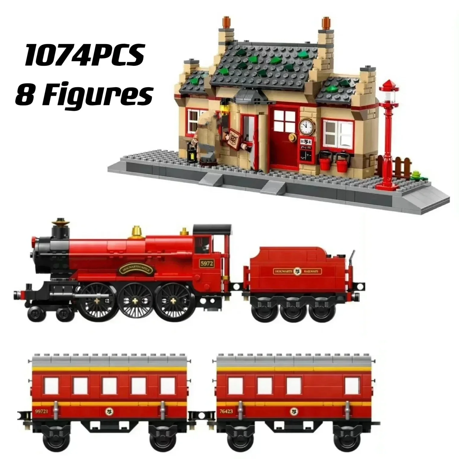 2024 IN STOCK 1074pcs Train Station Building Bricks  Fit 76423  For Children Christmas Birthday Gift