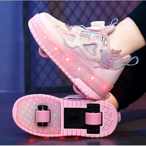 

Luminous Skate Shoes Breathable Elementary School Student Sports Shoes Roller Skating Shoes for Boys And Girls