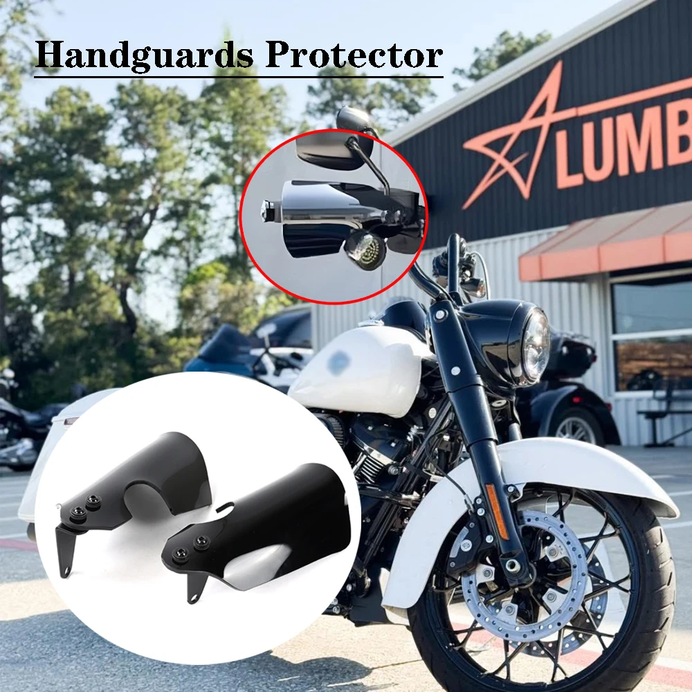 

Hand Guards For Harley Fat Boy/Fat Bob/Road King Slim/Sport Glide/Low Rider S - Motorcycle Wind Protectors, Universal Fit,
