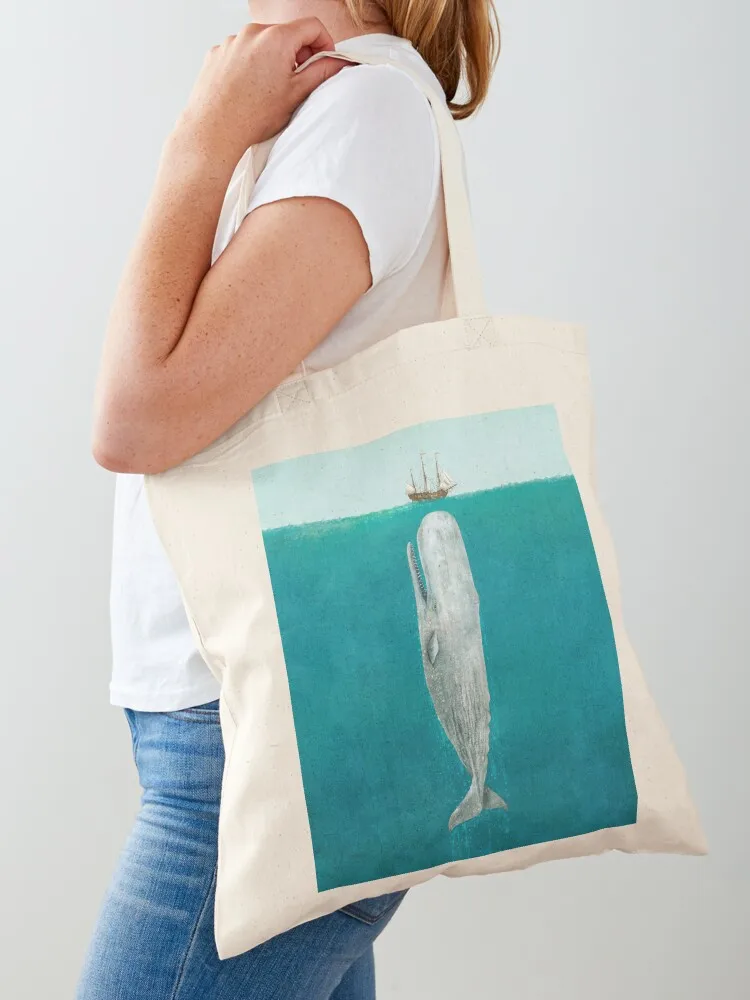 The Whale - Full Length Tote Bag canvas shopping bag bags woman 2025 Custom bag Canvas stote