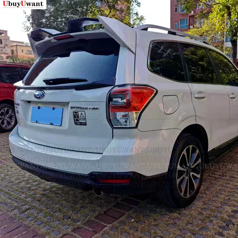 Car Rear Wing Spoiler For Subaru Forester Rear Middle Spoiler Carbon Fiber Car Rear Spoiler Wing Lip 2013 2014 2015 2016 2017