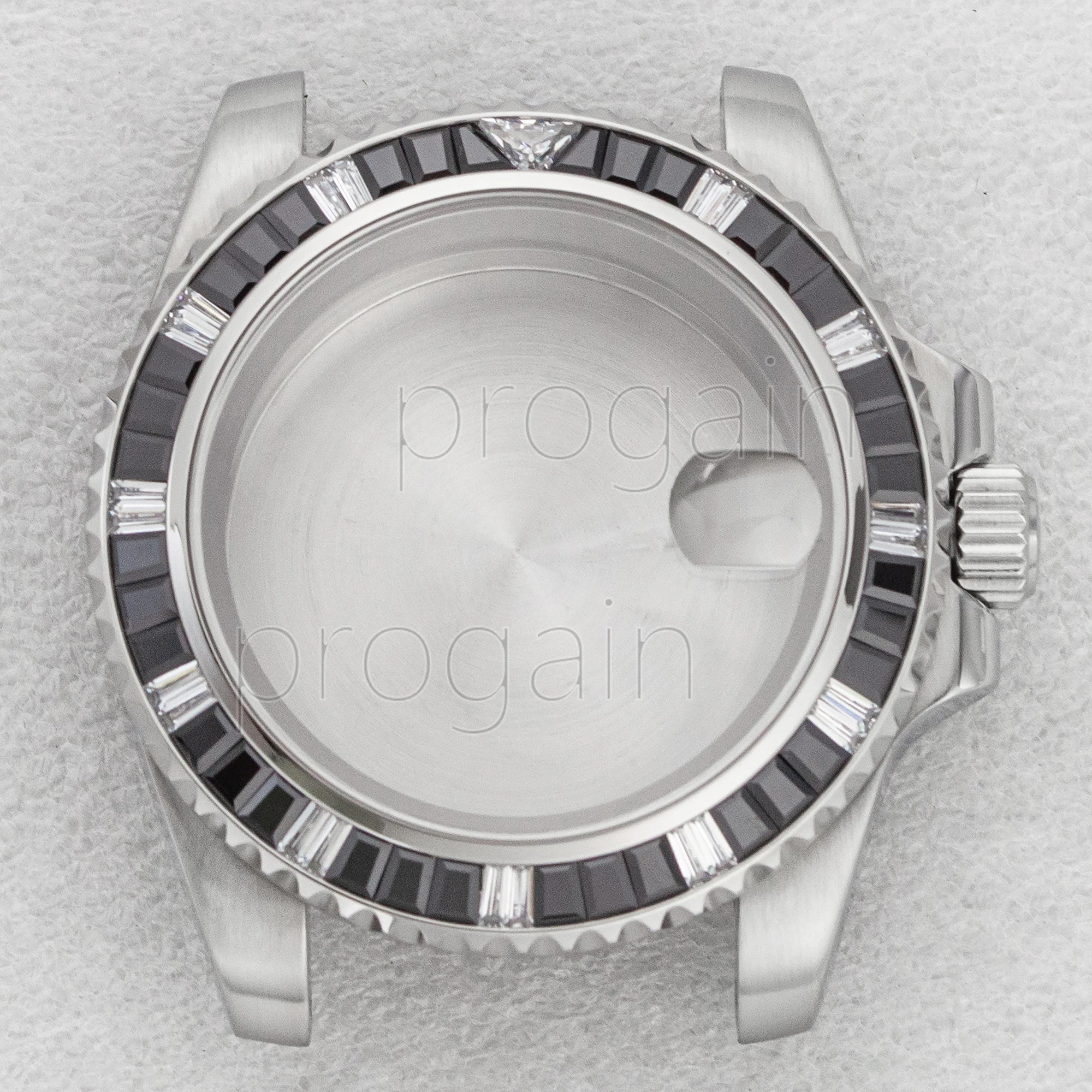 Diamonds NH35 Case 40mm Watchcase Sapphire Glass 10ATM Waterproof Watch for NH34 NH35 NH36 Movement SUB GMT Watch Case