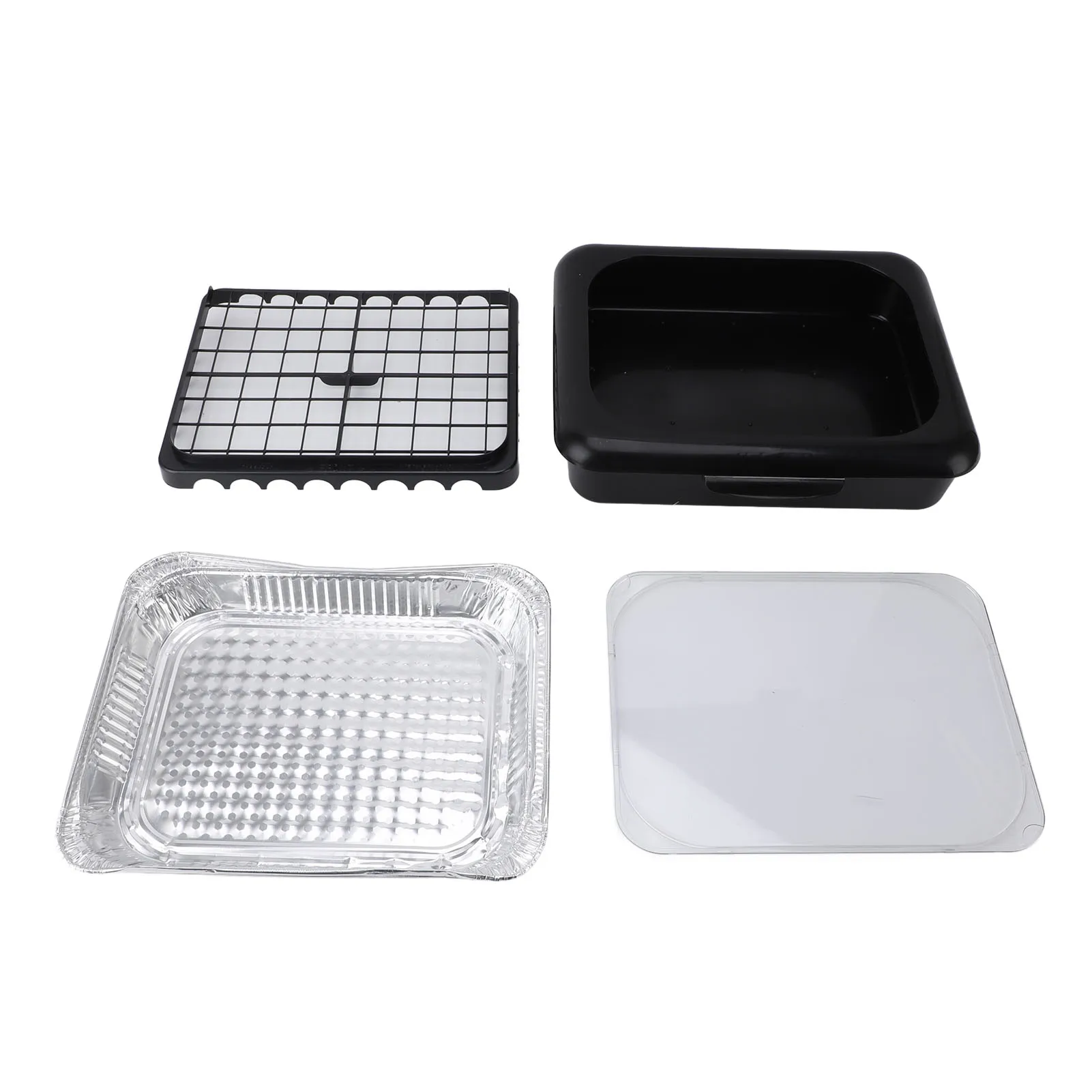 Foil Storage and Carrying Tray Insulated Stackable Portable Aluminum Foil Pans Foil Tray Carrier with Lid for Hot Or Cold Food