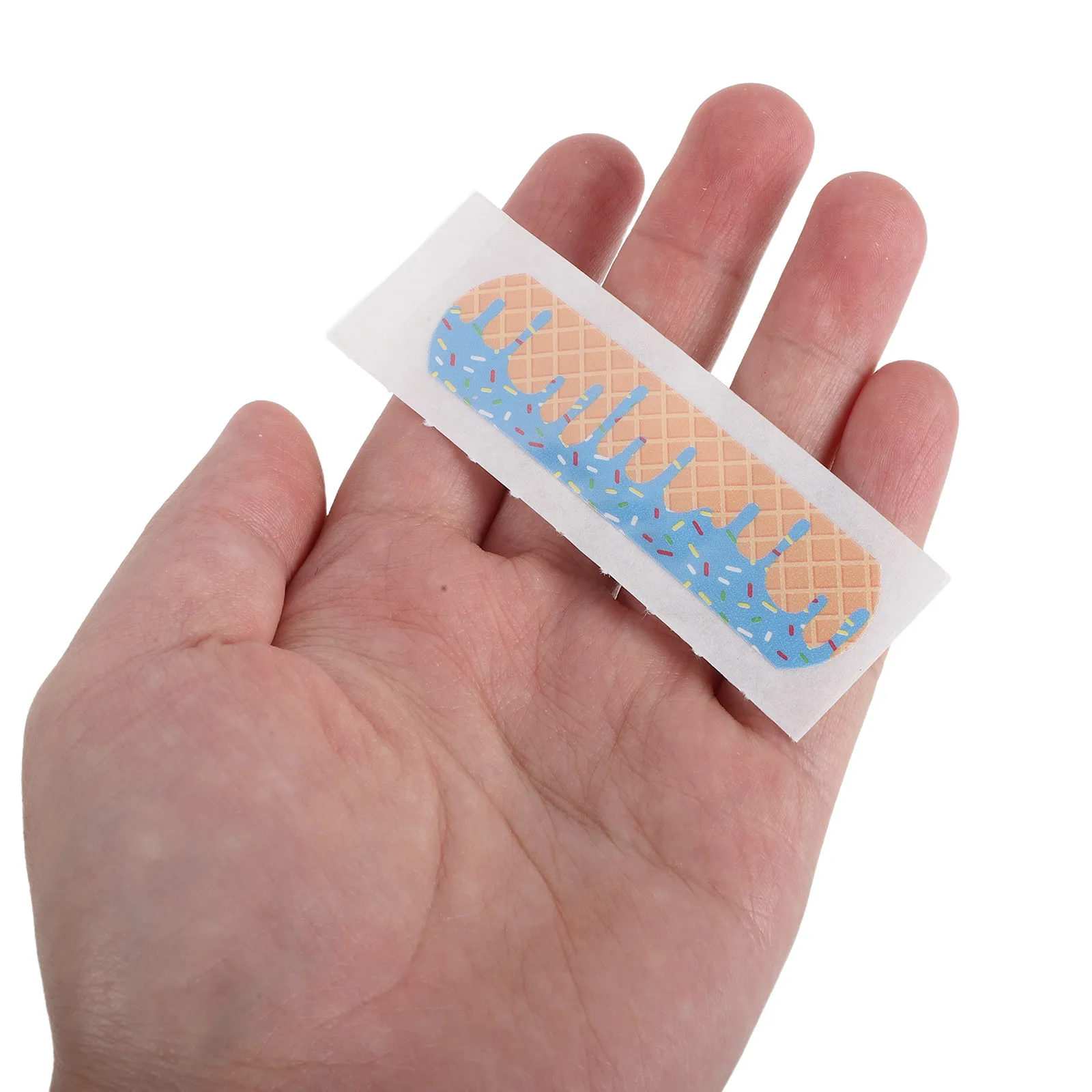 60Pcs Ice Cream Bandages Waterproof Breathable Comfortable Adhesive Plasters Flexible Protection for Small Cuts Finger Face Leg