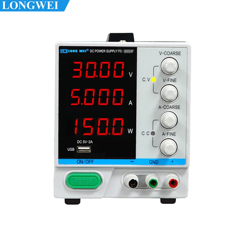 Longwei Variable Adjustable DC Lab Bench Power Supply PS-305DF 302DF 303DF 6402DF 6403DF 30V 64V 3A Voltage Regulator Stabilizer