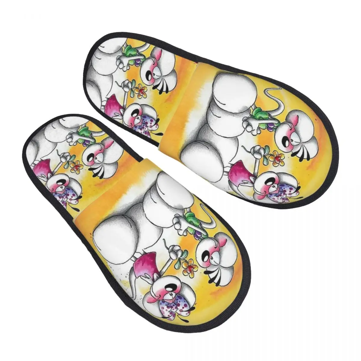 Winter House Slippers Diddl With Diddlina Accessories Household Fur Slippers Slides Bedroom Cozy Anti Slip Slides