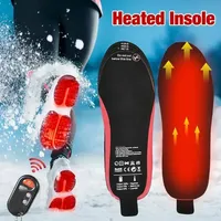 Heating Insoles For Winter 2100Mah Rechargeable Remote Control Heated Insole Camping Warm Foot Warmer Can Cut Shoes Pad