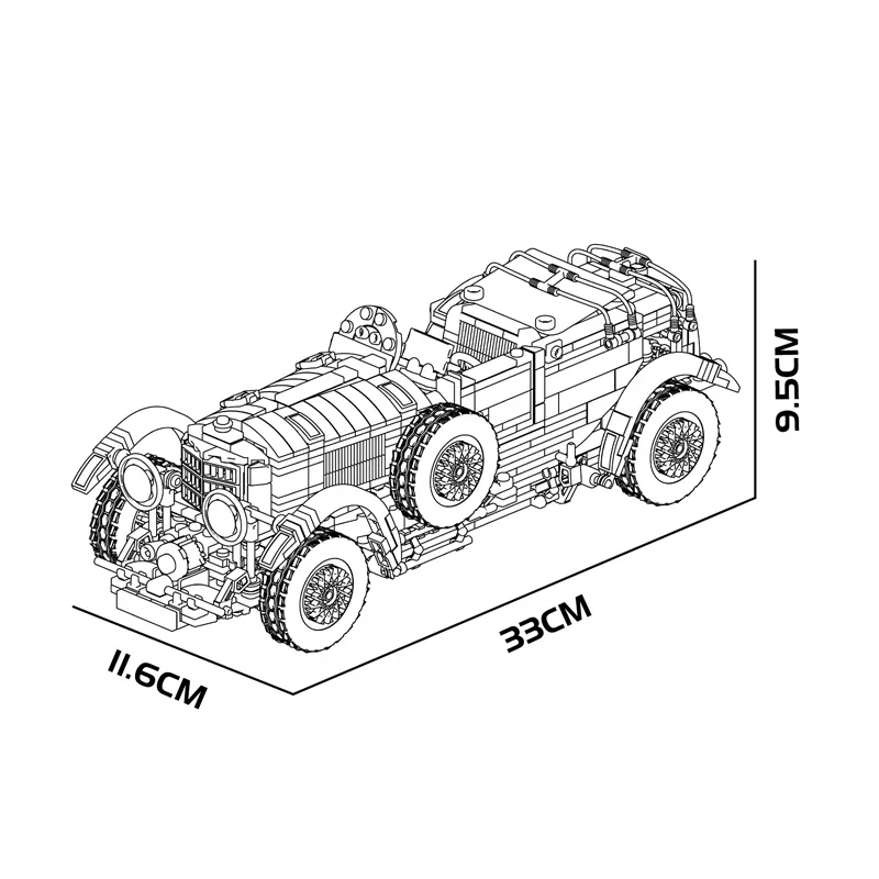 

Creative Blower Vintage Car Static 10166 Model MOC Building Blocks 1147PCS Classic Cars Boys Assembly Ornament Bricks Toys Gifts