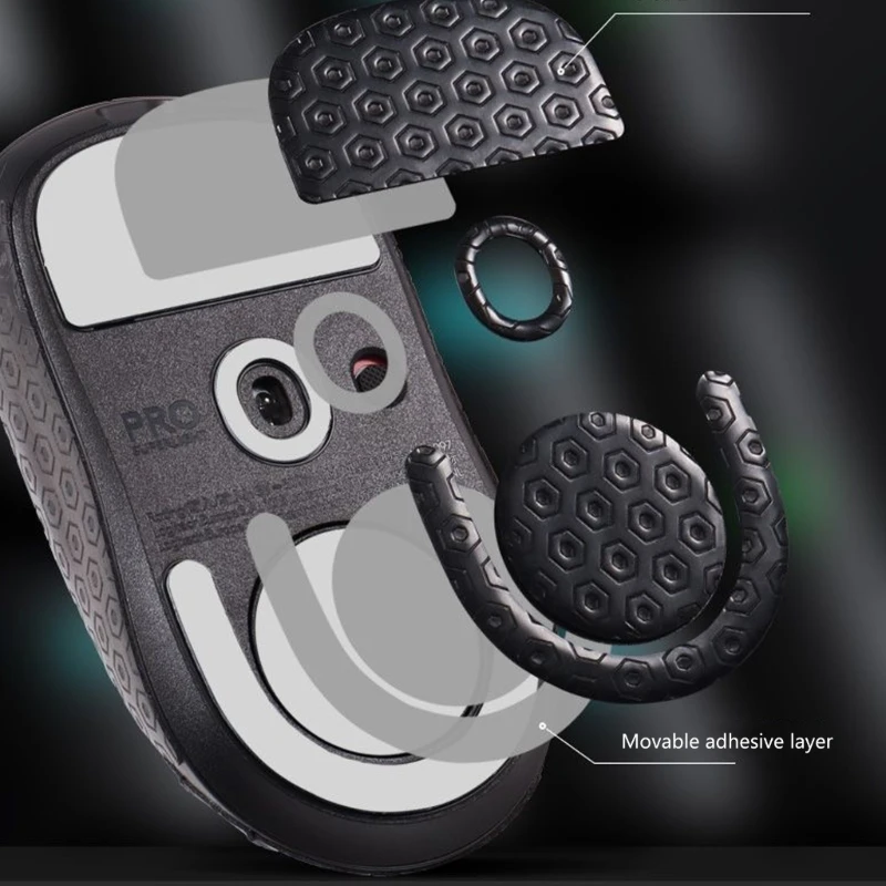 1 plecak łyżwia myszy ślizga stóp podkładka myszy naklejka do myszy GPROX superlight okrągły zakrzywione krawędzie stopy f19e