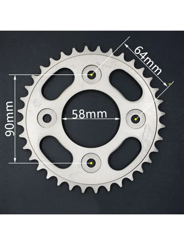 Motorcycle sprocket 428-32T/34T/36T/38T/45T motorcycle chain wheel 90-58-64mm rear sprocket - view 3