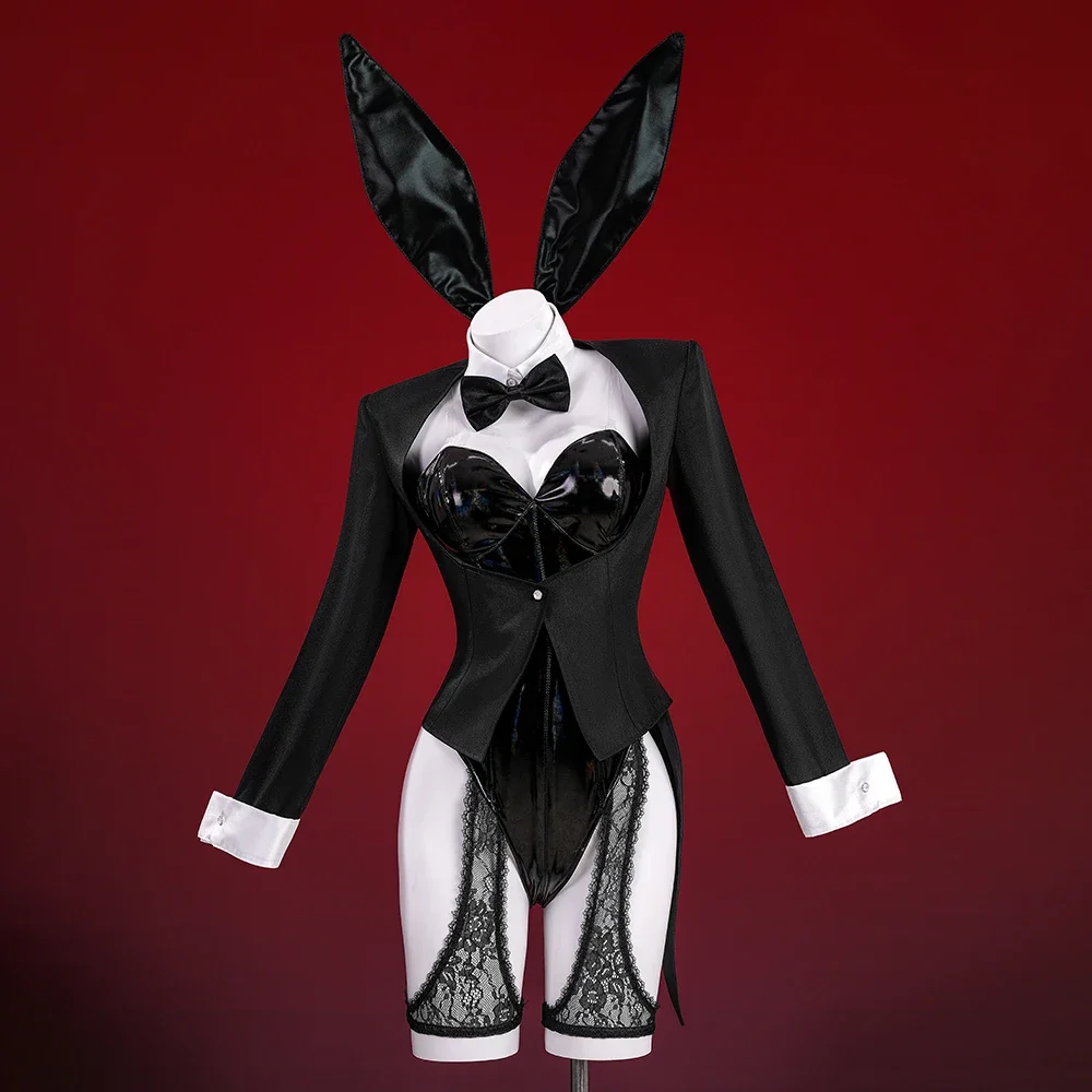 Bunny Girl Kitagawa Marin Cosplay Costume Women Sexy Leather Bodysuit Cute Bunny Girl Uniform Halloween Carnival Perform Clothes - Image 2