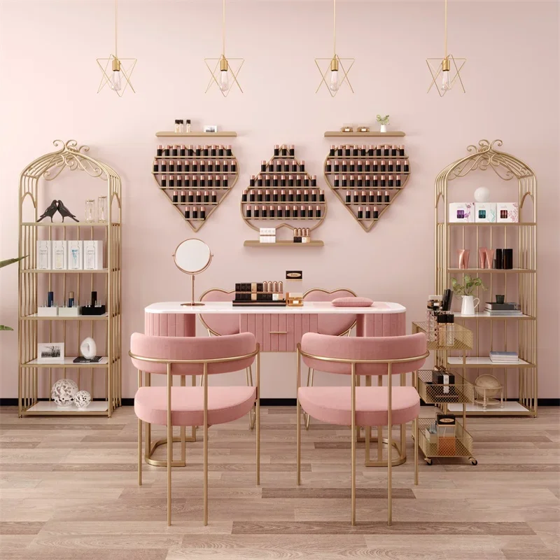 Hairdressing Professional Nails Table Beauty Led Lamp Equipment Coffee Tables Aesthetic Manicure Tafel Station Salon Furniture