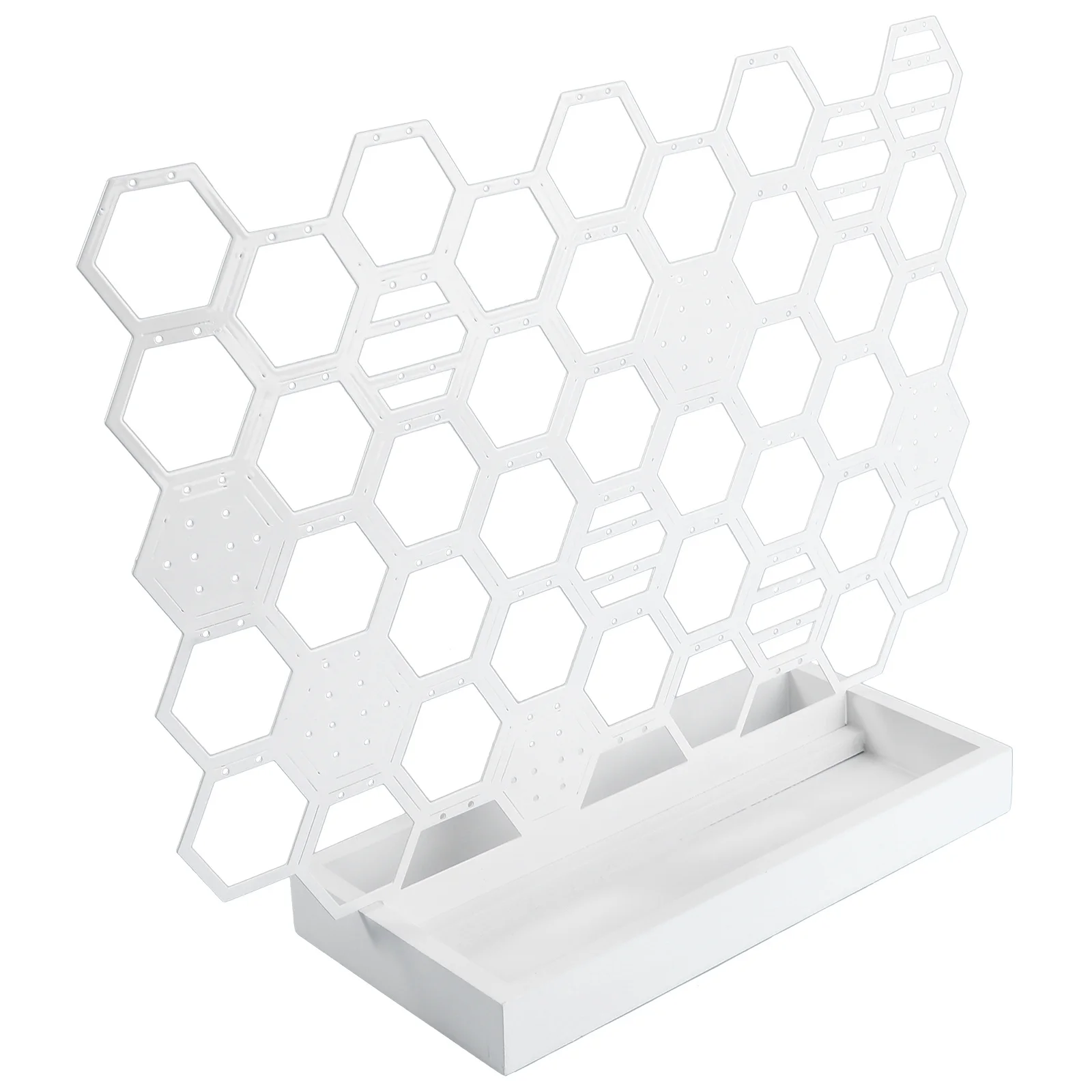 1Pcs Stylish Jewelry Organizer Rack Multi-Function Display Stand for Accessories Home Decor Gift Idea Honeycomb Shape Stand