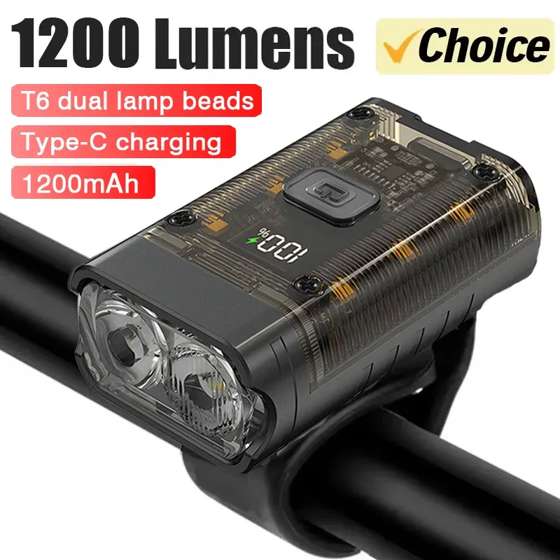  T6 LED Bike Front Light Bicycle Headlight Rechargeable Bright MTB Road Bike Head Lamp LED Cycling Flashlight for Night Riding 