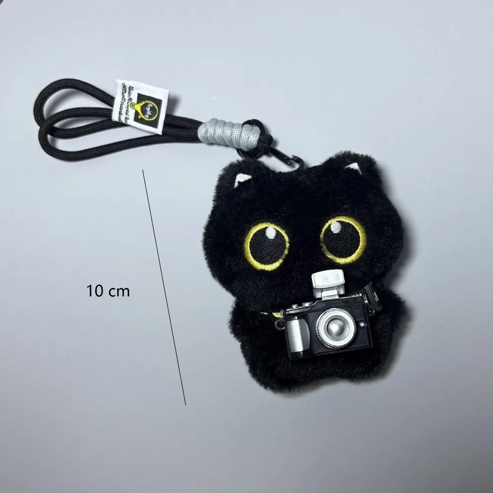 New Scarf Black Cat Keychain Camera Shoulder Bag Bag Pendant Car Key Ring Gifts - view 6