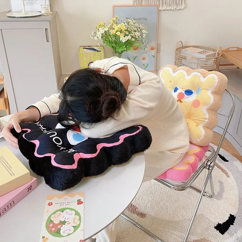 40 ซม.สวยสีสันการ์ตูนตาใหญ่ Quadrate Plush เบาะนุ่มสบายเก้าอี้/โซฟาเบาะ Nice Office Companion