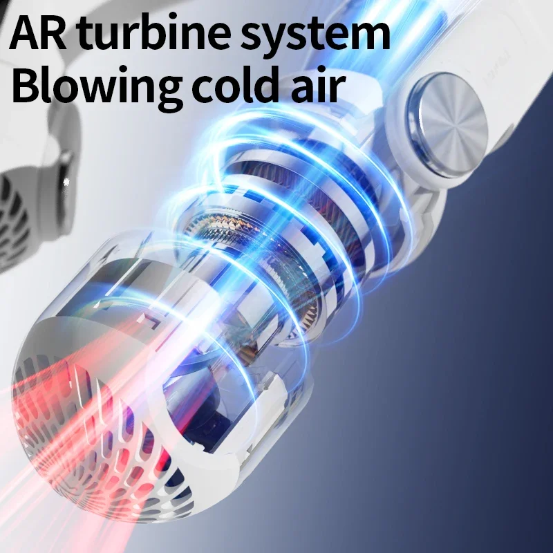 Xiaomi Youpin-ventilador de cuello portátil, aire acondicionado recargable por USB, turbina sin aspas de alta potencia, adecuado para exteriores