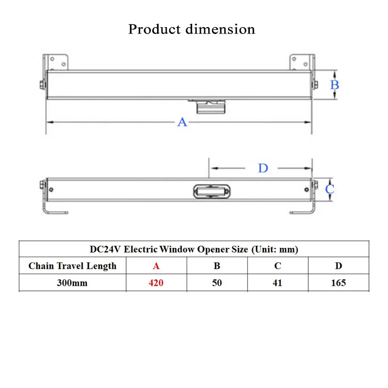 200 mm oder 300 mm Kettenfensteröffner mit Tuya Smart Controller IOS Android Phone APP Fernbedienung Fensterantrieb