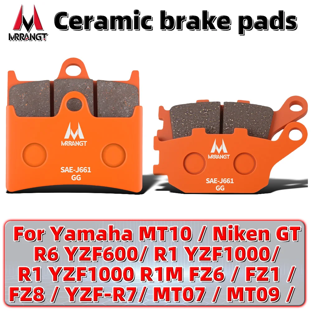 

MRRANGT Ceramic Brake Pads for Yamaha R6 R1 R1M R7 MT07 MT09 MT10 FZ6 FZ1 FZ8 Niken GT Fits YZF600 YZF1000 FZ Series parts