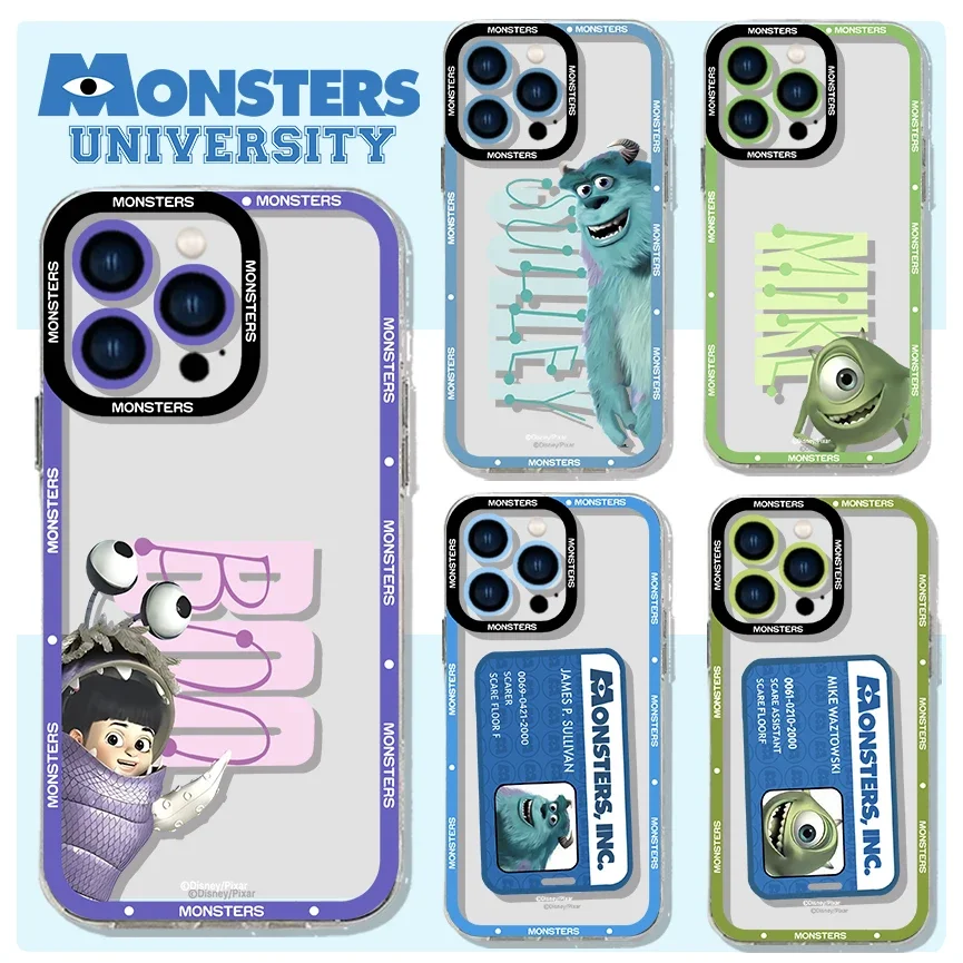 Coque de téléphone transparente en silicone souple Monsters, coque pour iPhone 15 14 13 12 Mini 11 Pro Max X Poly XS 6S 6 7 8 SE20 Plus