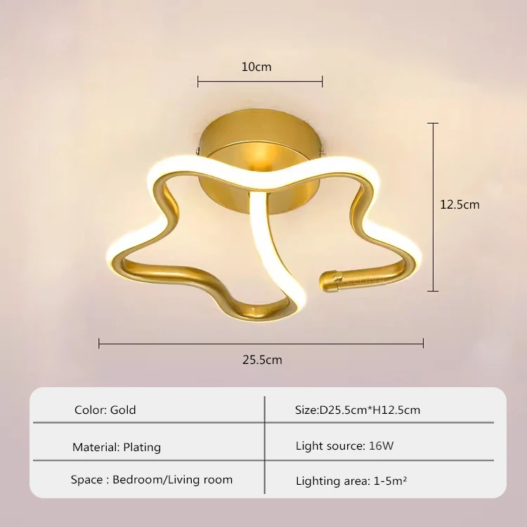 Современный светодиодный потолочный светильник, золотой алюминиевый потолочный светильник для гостиной, спальни, коридора, прихожей, внутреннего декора, домашнего освещения