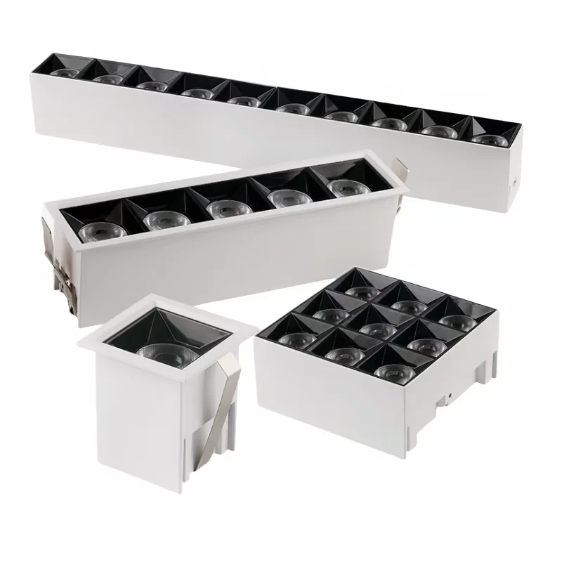 

LED embedded nine palace grille line light No main light spot light living room 3w 9W 12W 15W 27W 30W ac85-265v indoor lighting
