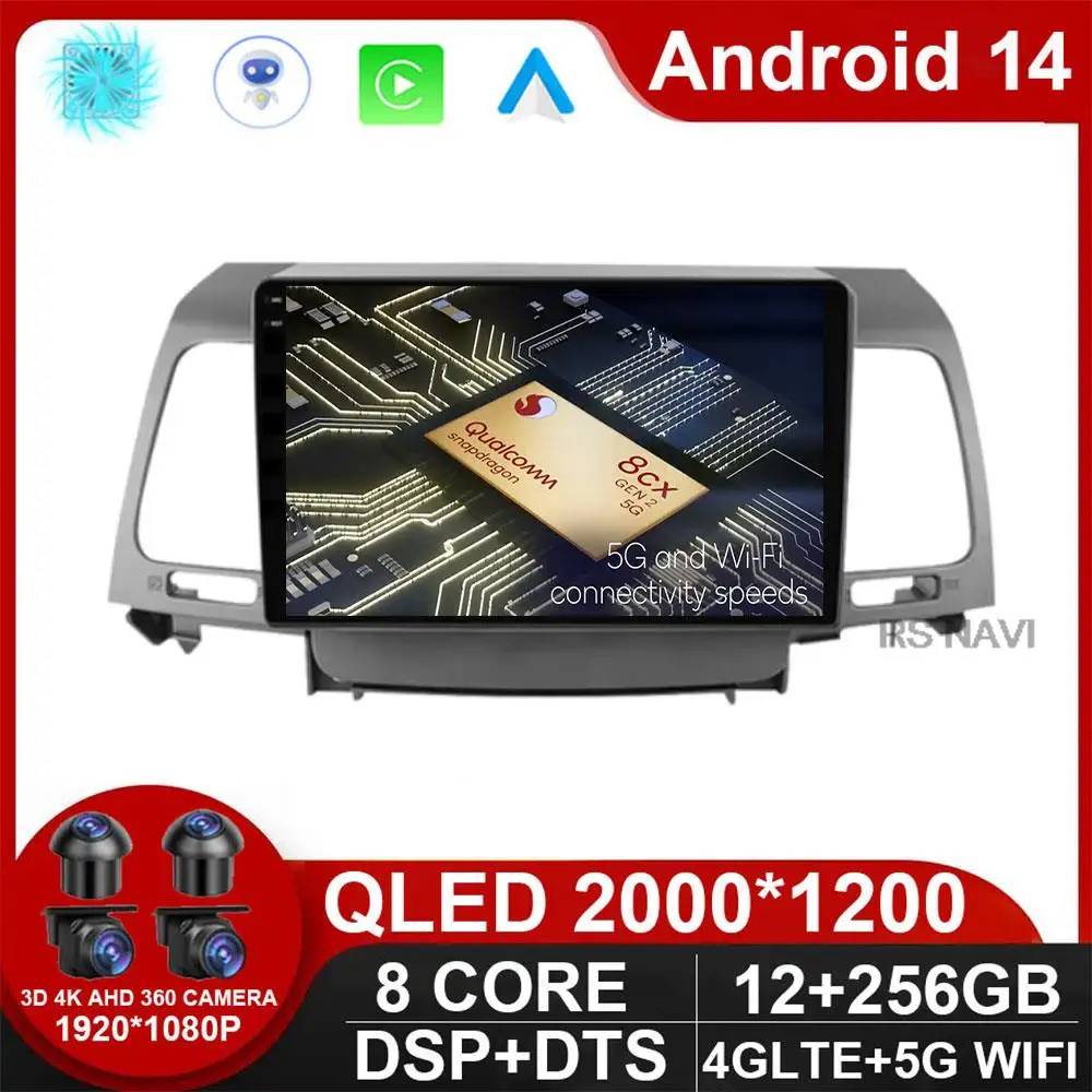 

Android 14 Carplay Auto WlFl+4G For Kia Opirus 2007 - 2008 Car Radio MultimediaVideo Player Navigation Head Unit BT GPS DPS