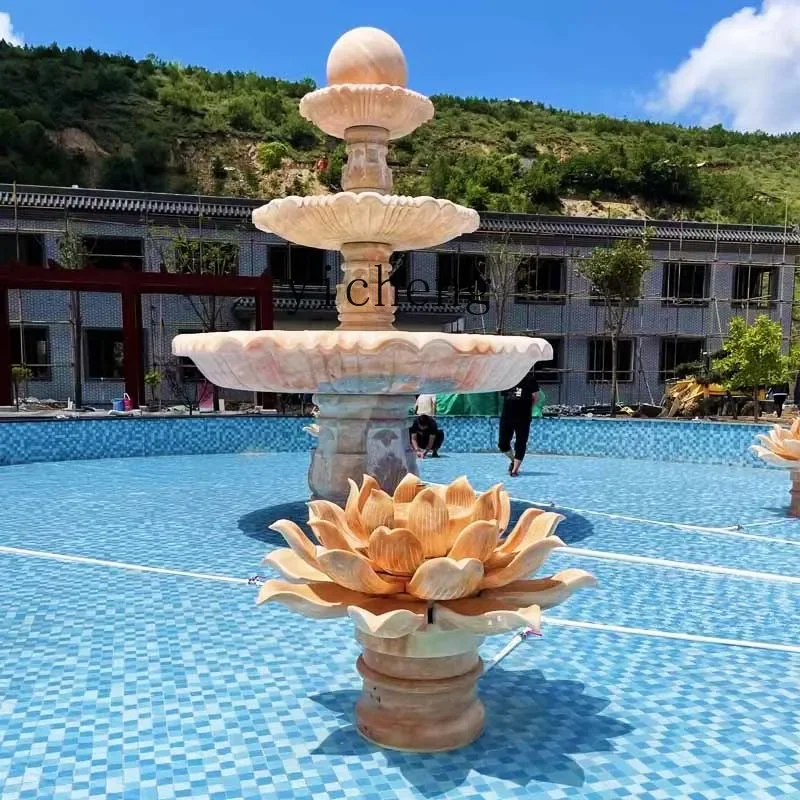 BJ-21   water feature courtyard fish pond running water ball spray outdoor rolling ball circulating water bowl