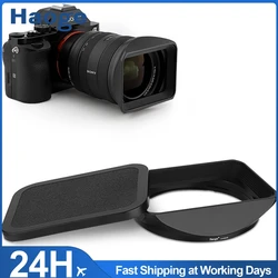 Haoge LH-E245 Bayonet Square Metal Lens Hood Shade with Cap for Sony FE 24-50mm F2.8 G SEL2450G Lens