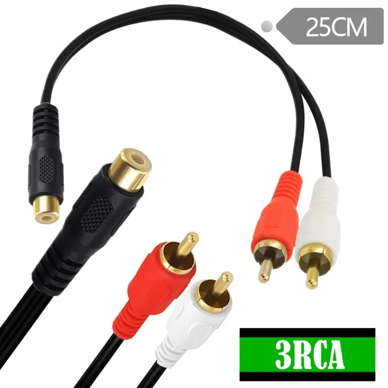 

Gold Plated 1 RCA Female To 2 RCA Male, Audio Video Lotus Line, Home Theater